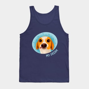 Funny dog t-shirt for men and women Tank Top